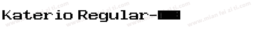 Katerio Regular字体转换